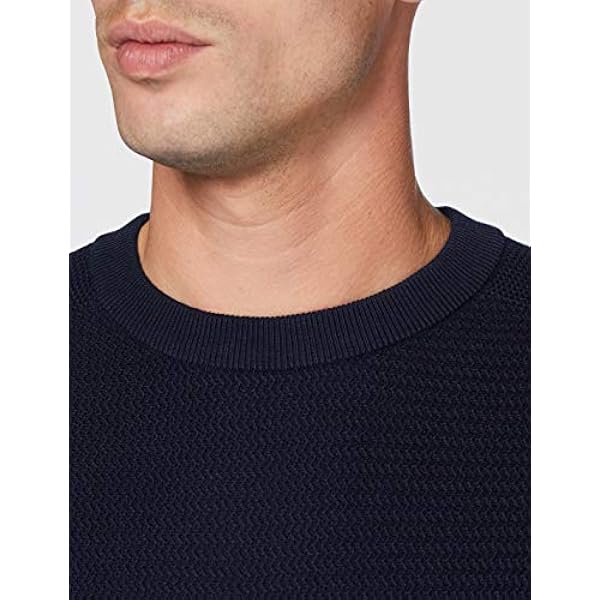 SELECTED HOMME Herr Slhcornelius Structure Crew Neck B Noos tröja